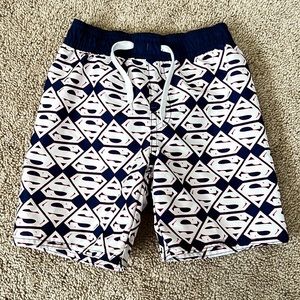 DC Comics Superman Red White and Blue Swim Trunks Sz 3T